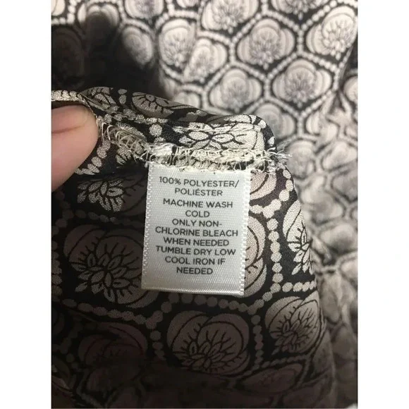 Womens Loft Blouse Flowy Sheer Tie Front Business Work Date Night Career - Picture 3 of 5